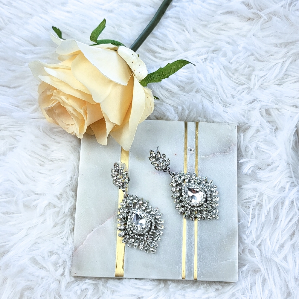 India Glamour Bridal wedding silver crystal NEW